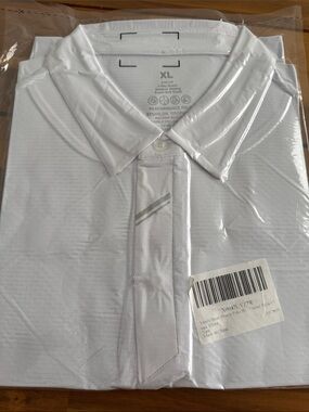 Men's White Performance Polo Shirt - XL